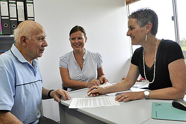 OLDER AND WISER: Shoalhaven resident Michael Ring is going to take part in the Shoalhaven Seniors Time Use study. He is pictured with visiting Swedish University scholar Ingeborg Nilsson and director of the Australasian Occupational Science Centre PHD Alison Wicks at the University of Wollongong Shoalhaven Campus.