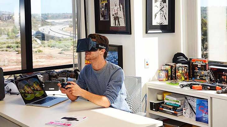 New view: The Oculus Rift virtual reality headset. Photo: Oculus Rift/Google+
