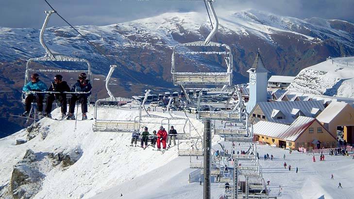 Up and away ... Cardrona ski resort in New Zealand.
