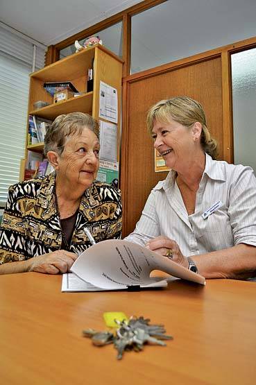 FRESH START: Margaret King, who moves into community housing tomorrow, with Southern Cross Community Housing CEO Marg Kaszo.