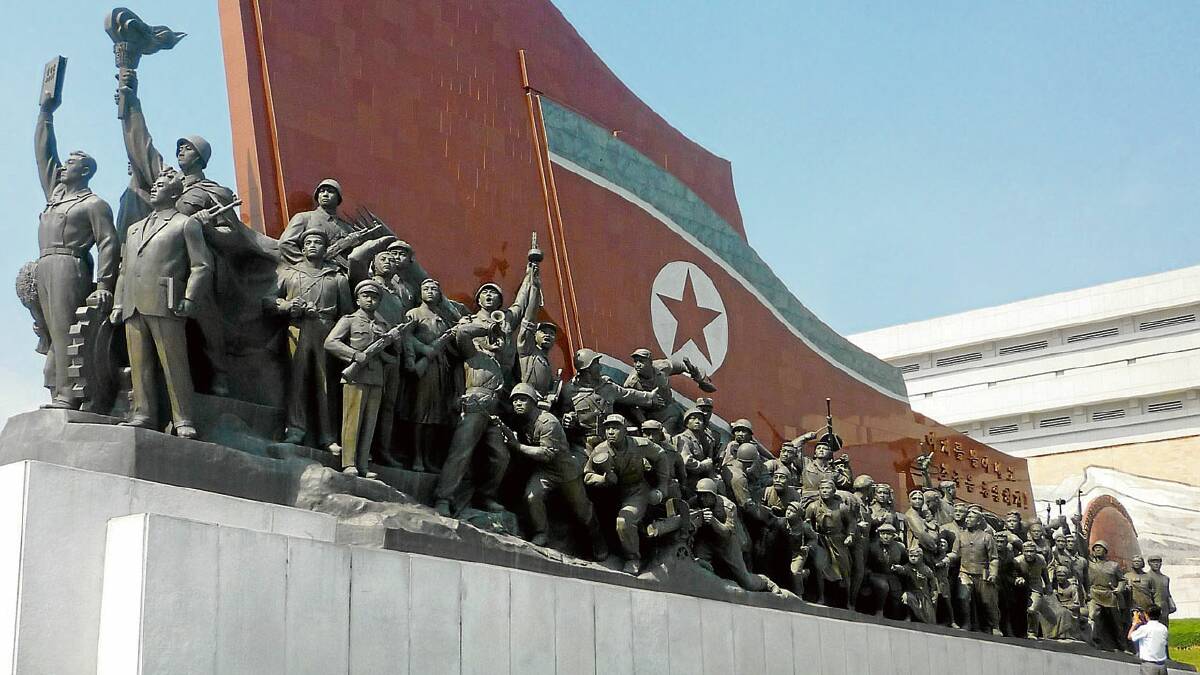 TRIUMPHAL: A monument celebrates the North Korean army.