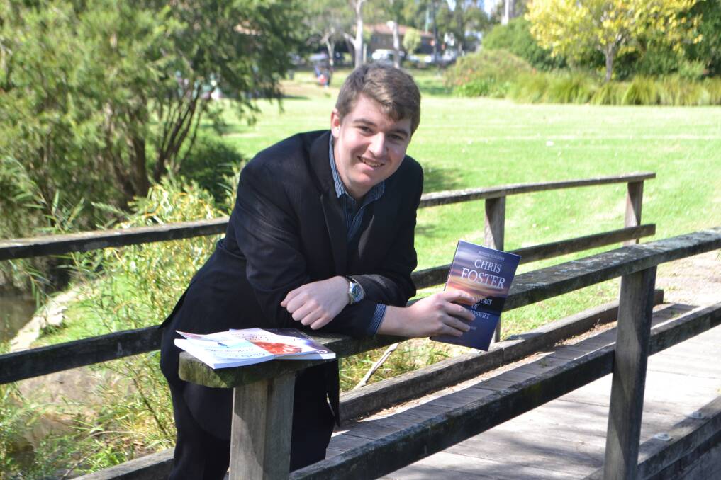 Shoalhaven writer Chris Foster, 22, has four books published.