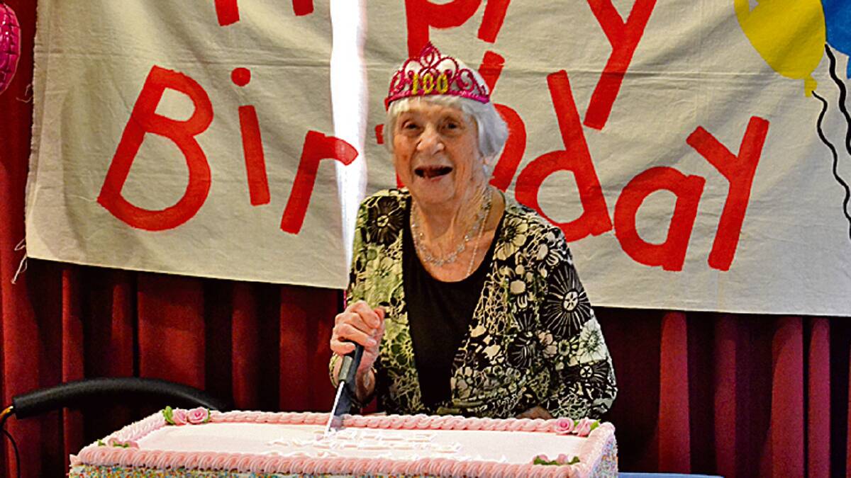 CAKE-WALK: Ethel Ritchie celebrated her 100th birthday in style. 