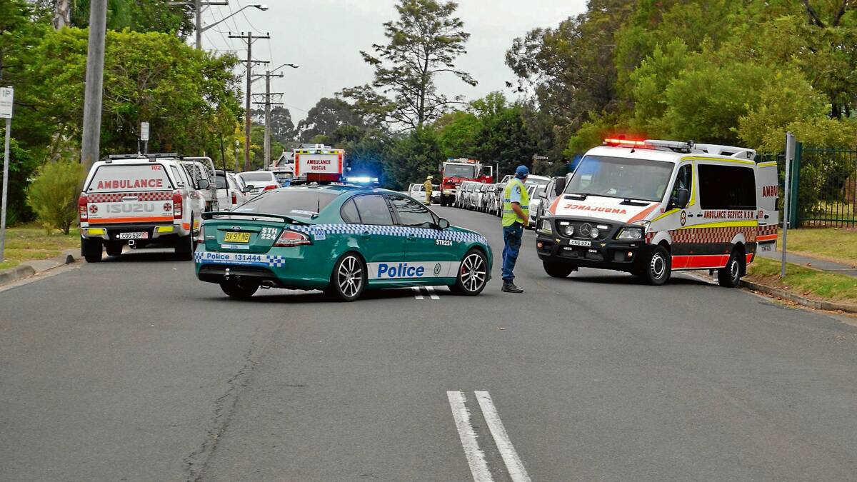 CORDON: Part of Moss Street in Nowra was locked down on Tuesday morning following a gas leak in Wondalga Crescent adjacent to Nowra High School.