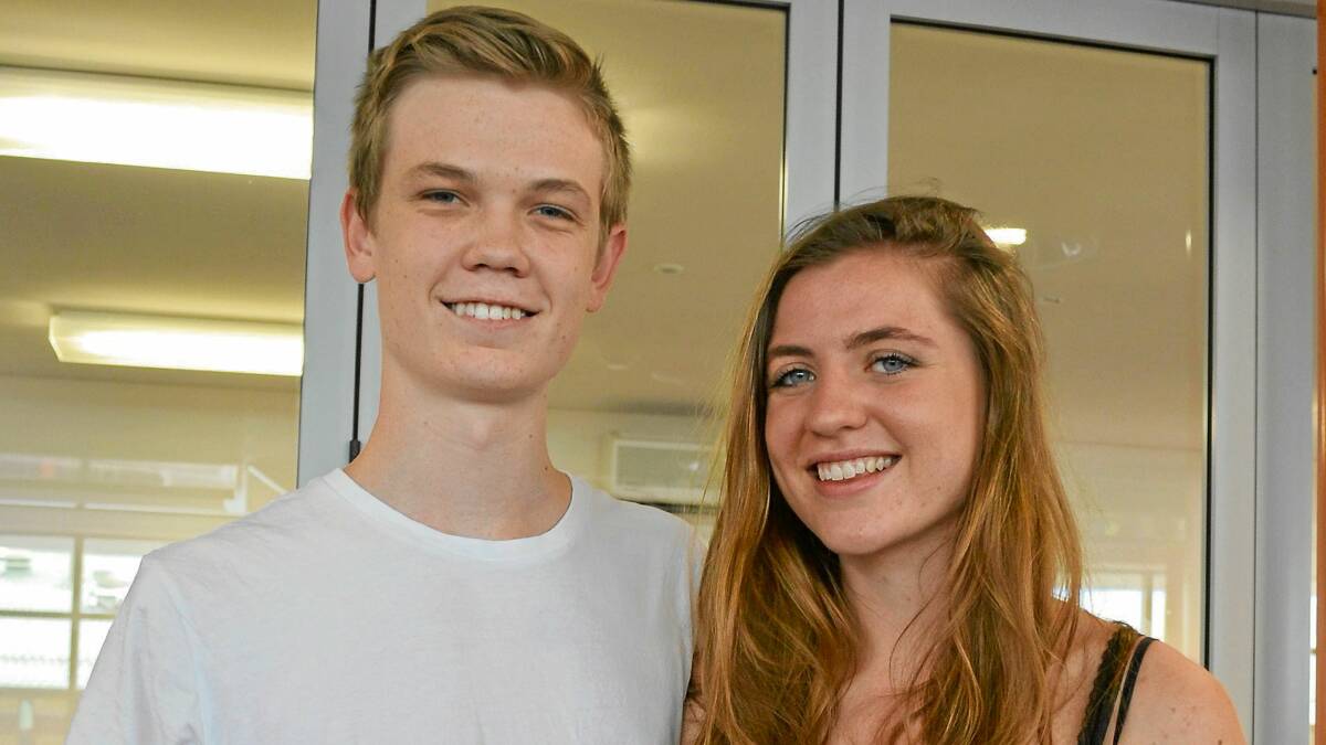 TOP SCORES: Josiah Jirgens, with an ATAR of 90.3 and Katy Williams with 95.75 are the top scoring boy and girl at Nowra Anglican College.