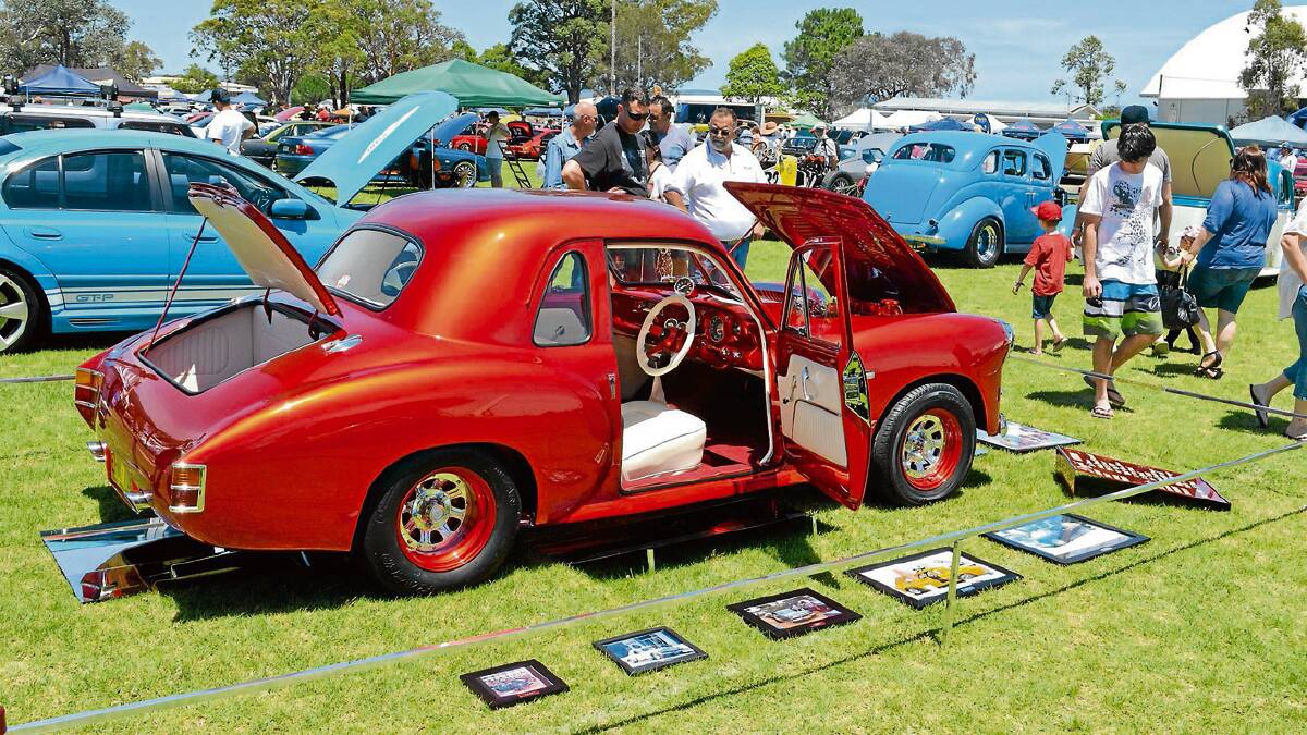 LOOKING GOOD: The modified 1955 Holden FJ two-door draws a lot of attention at the Albatross Show-N-Shine fund-raiser on Sunday for the Juvenile Diabetes Research Foundation and the Australian Leukodystrophy Support Group.