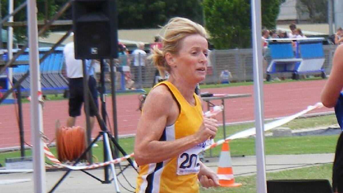 BACK WITH A VENGANCE:  Linda Wetherill is back on the track breaking the record in the women's 50 to 59 years 1000 metres.