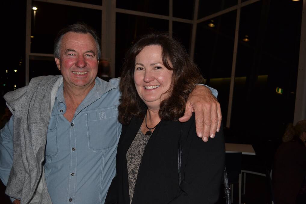 LET’S ROCK: Warwick and Cheryl Lett from Berry share a cuddle before the Diesel concert at the Shoalhaven Entertainment Centre on Saturday night.