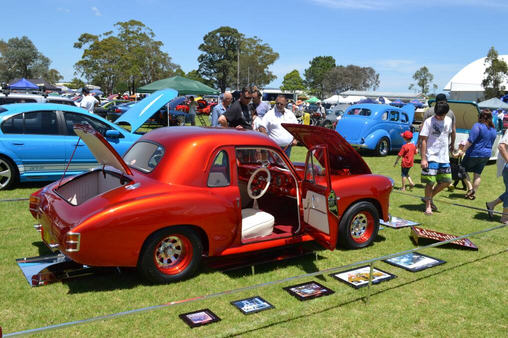 GOOD LOOKER: Drawing a lot of attention among the veteran and vintage cars on display at HMAS Albatross on Sunday to help raise funds for research into juvenile diabetes and the Australian Leukodystrophy Support Group was this modified 1955 Holden FJ 2-door.