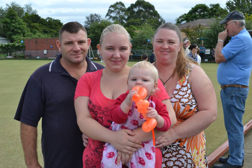 FAMILY DAY: Christopher Flynn, Shantelly Flynn, Aliona Joyce and Elissa Flynn from Nowra at the Nowra Bowling Club 100th Anniversary on Sunday.