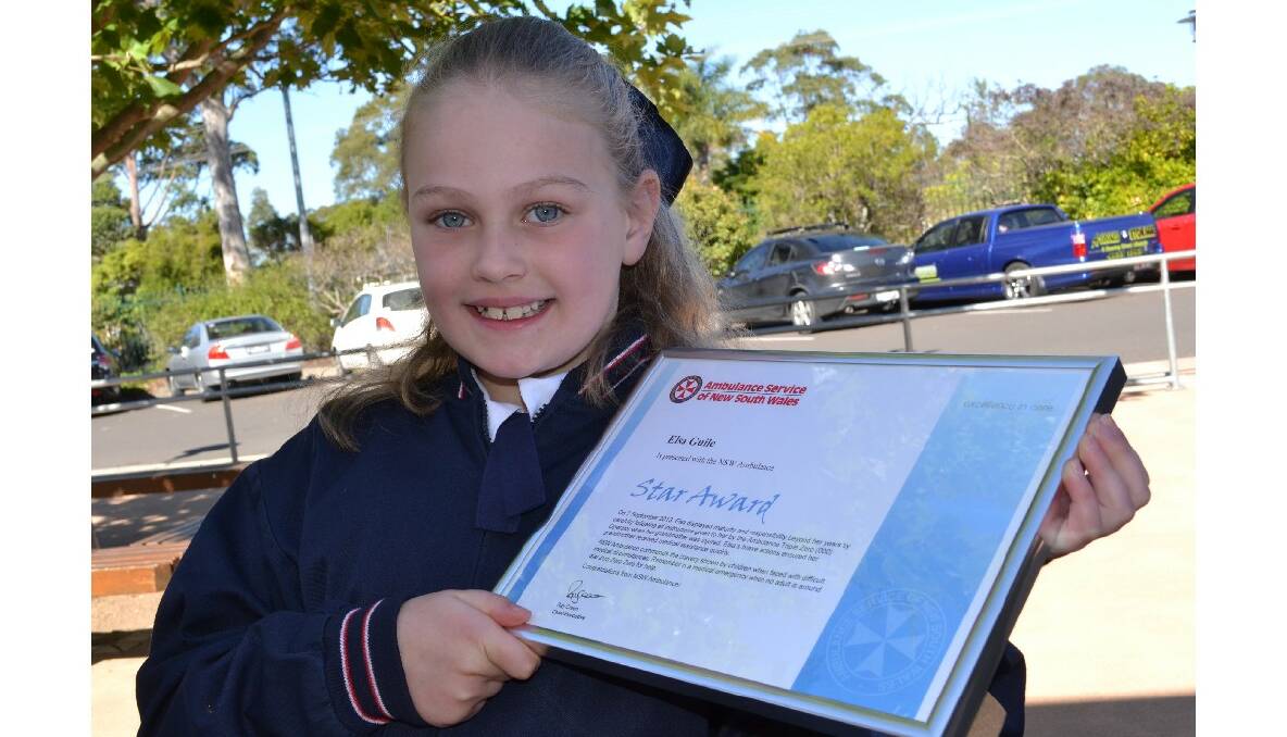Nowra Anglican College student and NSW Ambulance Star Award recipient Elsa Guile.