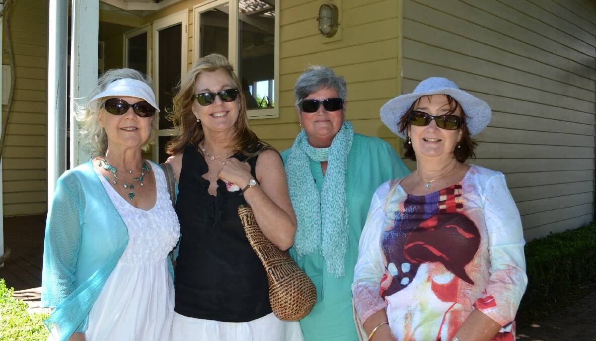 Judy Cord, Caron Hoskin, Kathie Russell and Janet Cornish take a tour of the Merribee gardens.