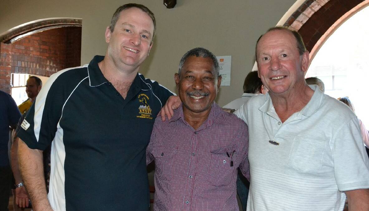Doug Edwards, Eugene Gangloff and Cranston Dixon at the Albatross Rugby reunion.