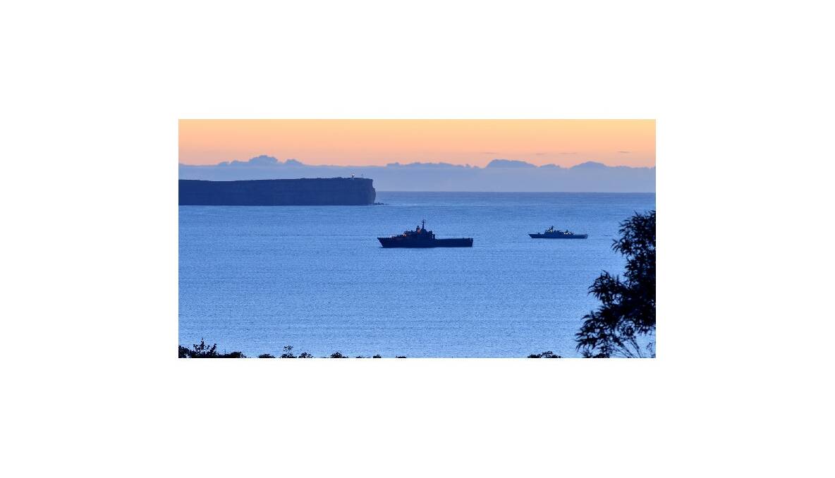 Fleet Review Jervis Bay by Howard Mitchell