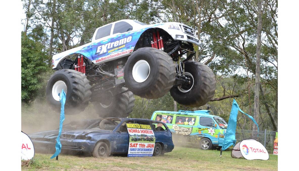 GETTING AIR: Australia's leading monster truck driver Troy Garcia put Extreme through its paces ahead of Saturday’s Nowra show.