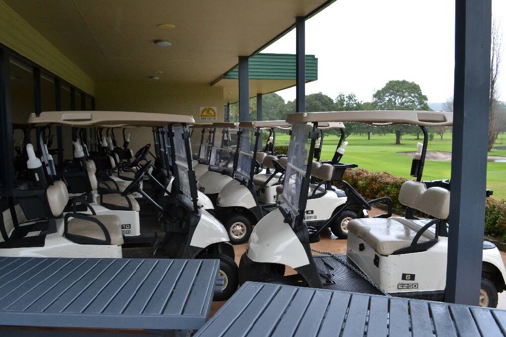 Nowra golf carts high and dry