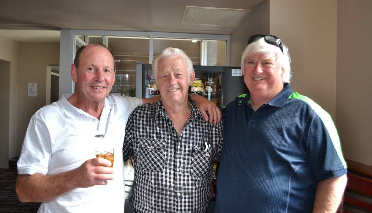 Cranston Dixon, Kevin Doyle and Rick Watkins at the Albatross Rugby reunion at the Postman’s Tavern.