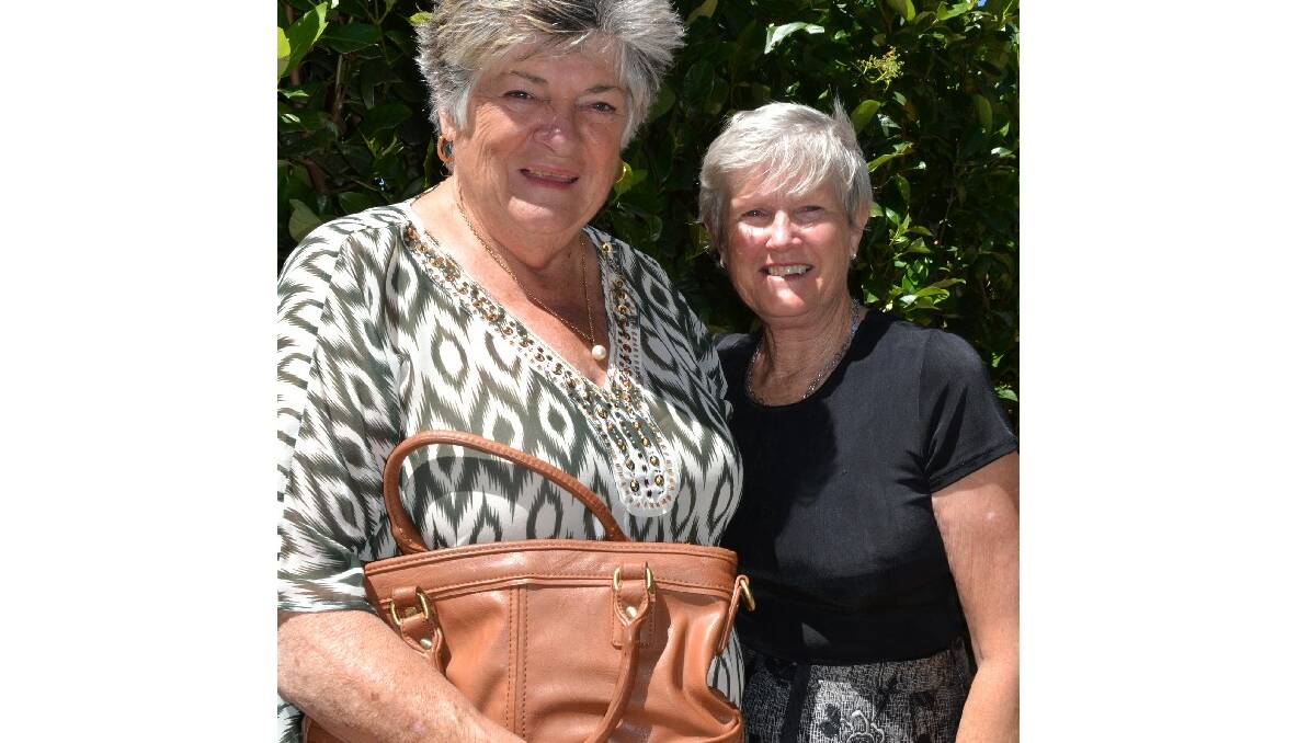 Kay Austin and Lillian Koglin have a great time at the Nowra Presbyterian Women’s Association morning tea.