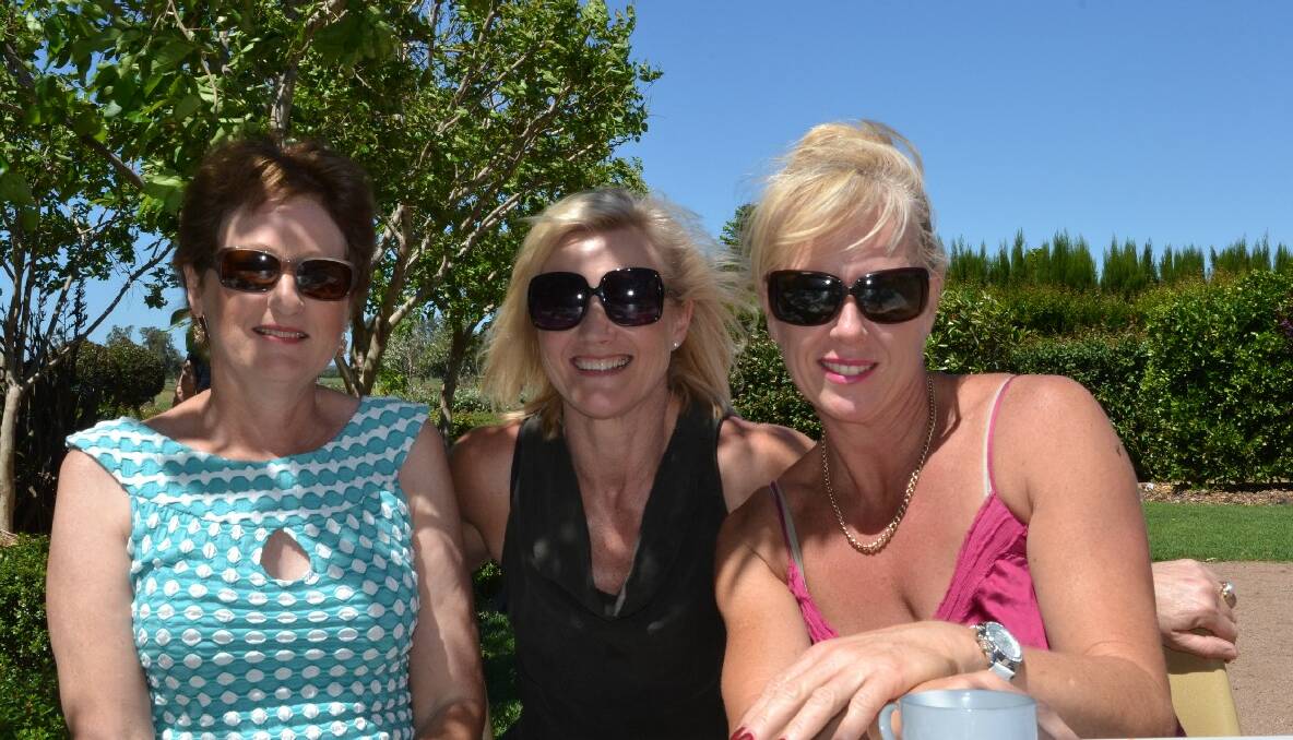 Pam Lochrin, Jenny Miller and Karen Schowell enjoy a chat during the morning tea.