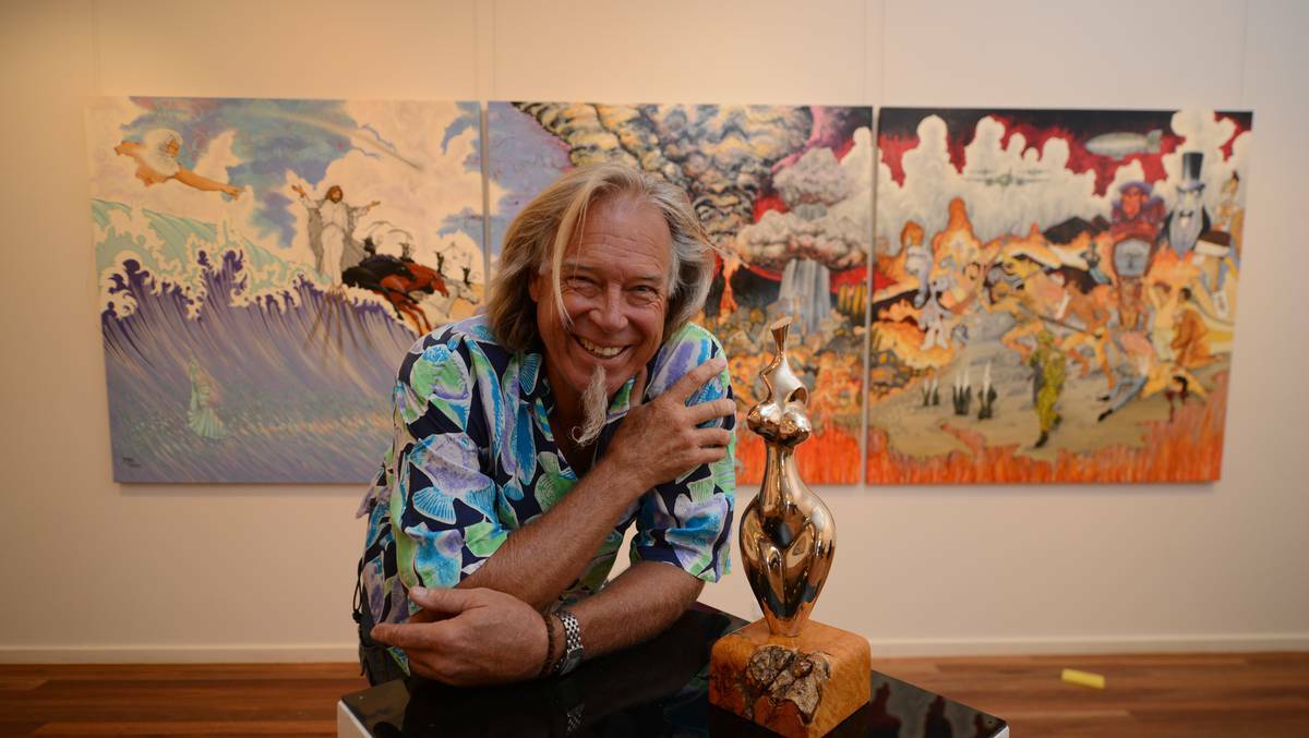 Tallwoods’ artist Barry Pressing, more commonly known as H.Fish, is exhibiting his artwork at Manning Regional Gallery. Pic: Great Lakes Advocate