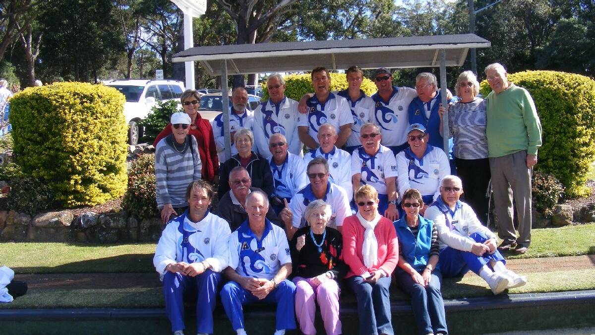  NAROOMA: The Narooma Grade 2 Pennant Team celebrating reaching the semi-finals of the Sate Pennant with their supporters at Nelson Bay.