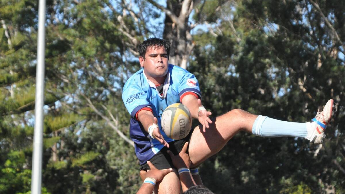 BOMBALA: Andrew Rutherford played for the Bombala Bluetongues in Broulee on Saturday, helping take the win   against Narooma, and putting the Bluetongues in the running for the Finals Plate. Photo: DEAN BENSON