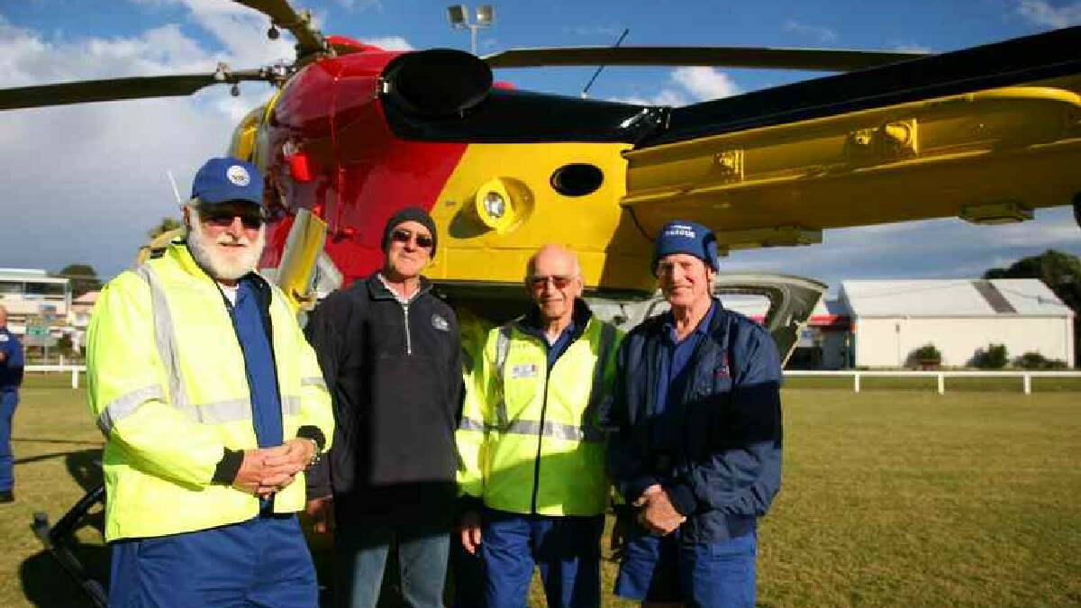 BERMAGUI: Eden’s Marine Rescue unit honed their life saving skills at the Marine Rescue NSW annual Search and Rescue Exercise (SAREX) held in Bermagui over the weekend. From left, unit commander John Steele, Ralph Miller, John Dickson and Nev Cowgill. 