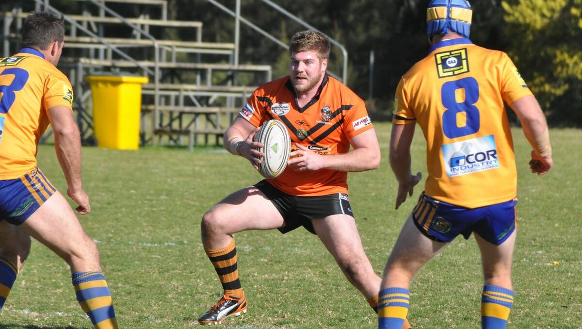 BATEMANS BAY: Bay Tigers' English import Sam Cunningham weighs up his options against Warilla-Lake South on Sunday. PHOTO: Dean Benson.