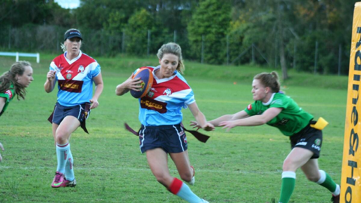 ULLADULLA: Cheyanne Hatch dodges her opponents as she helps the Bulldog Babes win their Women's League Tag match on Saturday.