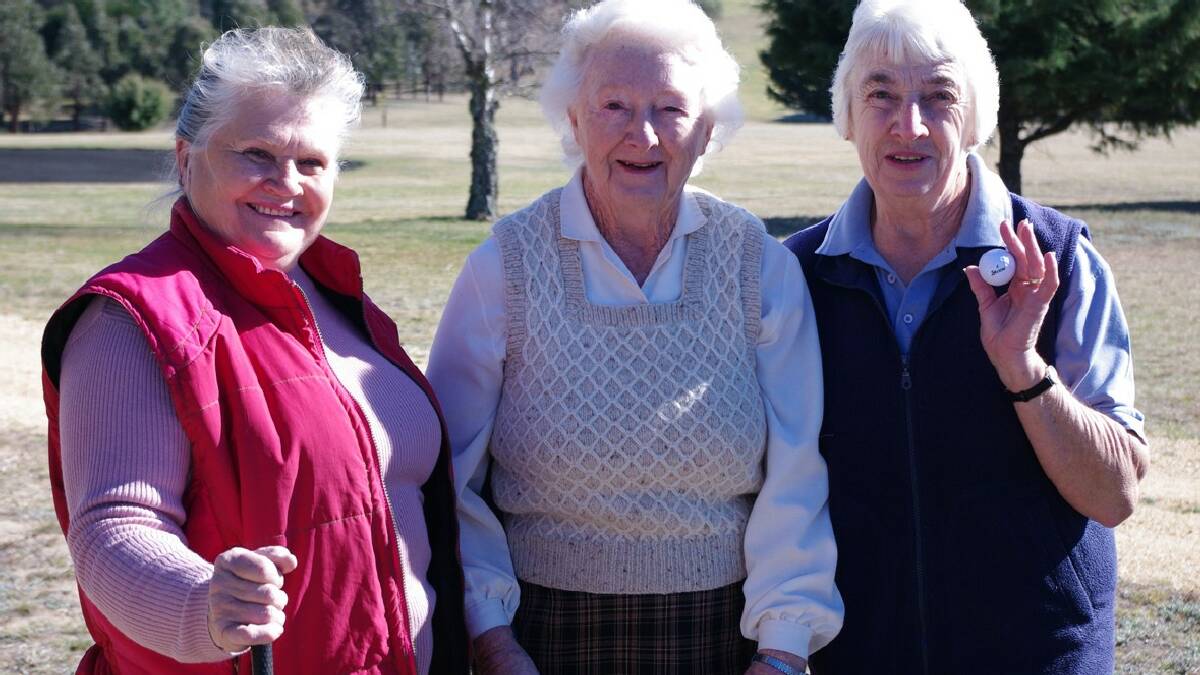  BOMBALA: Keen golfers, Eva L'Estrange, Betty Crawford and Gay Kennedy played in the Ladies Club   Championships in Bombala on Saturday and Sunday.