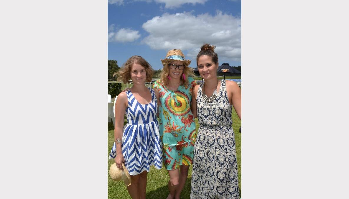 Olivia Di Pietro, Liesl Koster and Louisa Di Pietro got into the spirit of New Year’s Eve at the Shoalhaven City Turf Club.