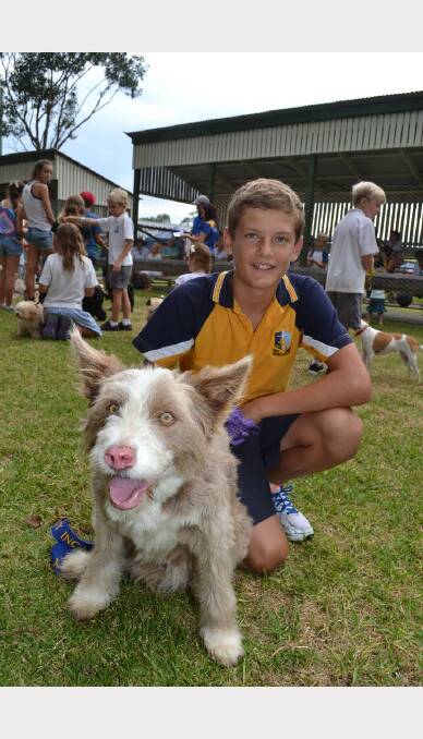  Kyle Abbot from Berry with his dog Ninja who tied first as Berry Show’s shaggiest dog.