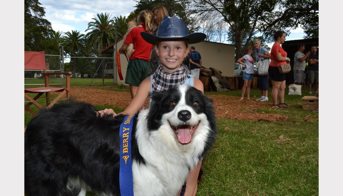 Jamie Ellis Jordan from Milton with Georgie who tied first as Berry Show’s shaggiest dog. adpet10