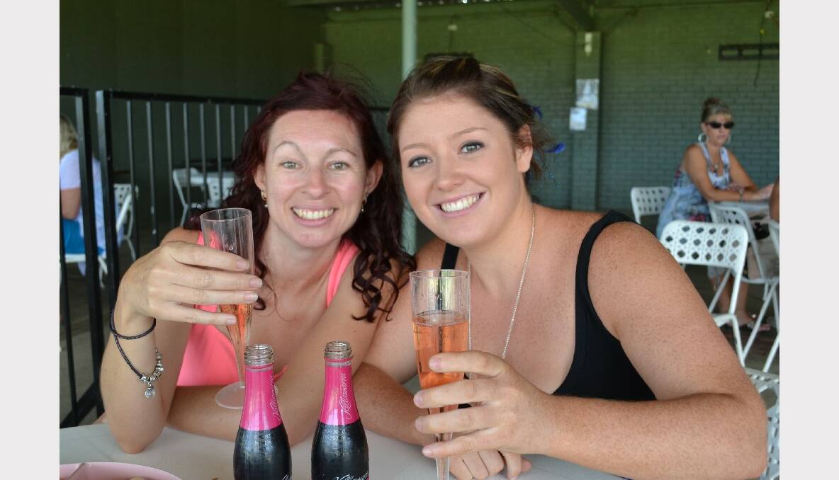 Melinda Hatch from Canberra and Tiffany Croote from Nowra got into the spirit of New Year’s Eve at the Shoalhaven City Turf Club.