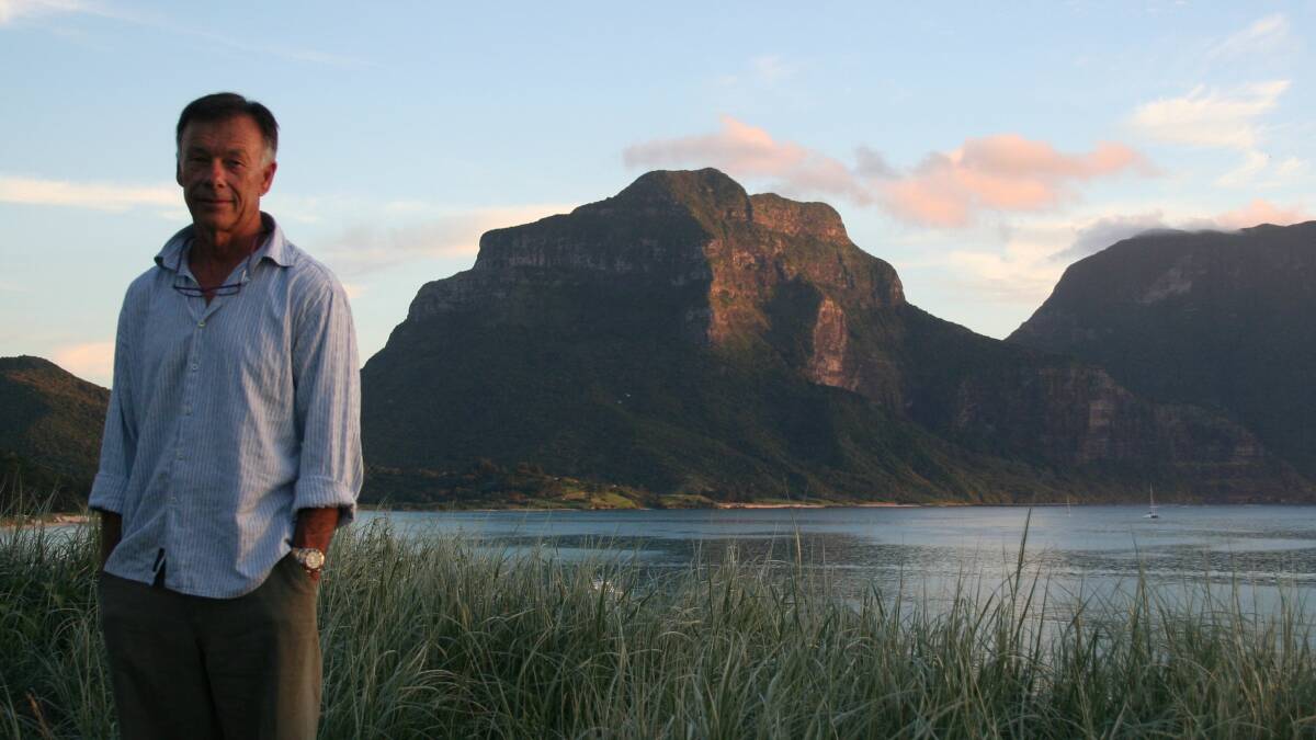CHALLENGE: Philip Whistler in front of Mt Gower on Lord Howe Island, which he conquered in record time in 1995 – a record that will be challenged next year.