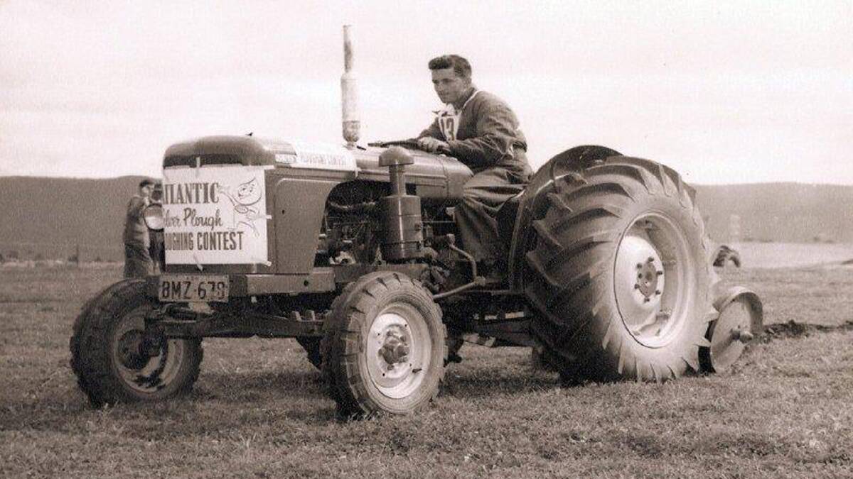 RIGHT: A young Tom Newing in action in one of the many ploughing competitions around the state. In 1961 he won the NSW championship.
