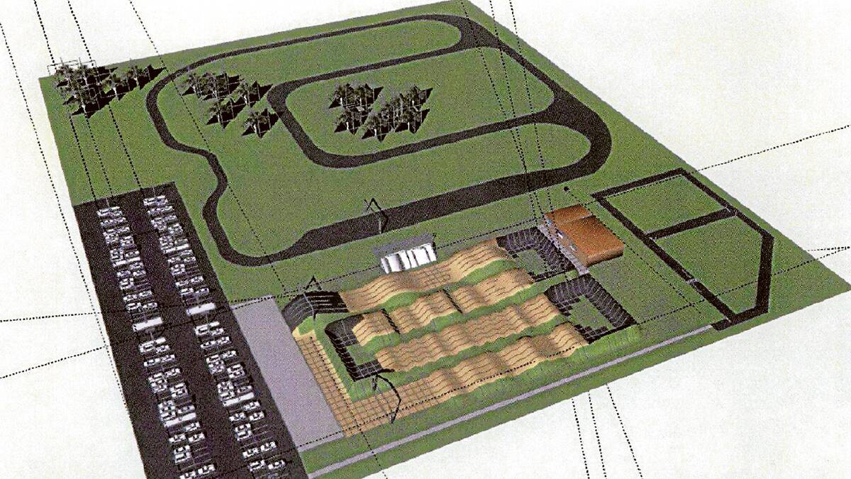 PEDAL POTENTIAL: A scaled 3D model of a possible design for cycling centre at the old North Nowra tip site.