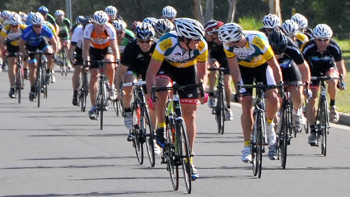 IN THE LEAD: Optus Nowra duo Levi and Nick Johns lead the charge for the finish line.