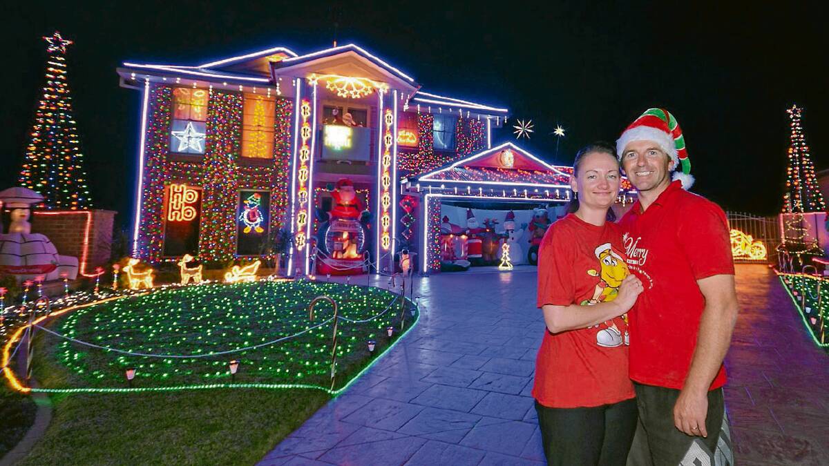 GIVING:  Last year the Morrison home’s light show and Blue Gum Way homes raised more than $8000 for the Children’s Ward at Shoalhaven Hospital.