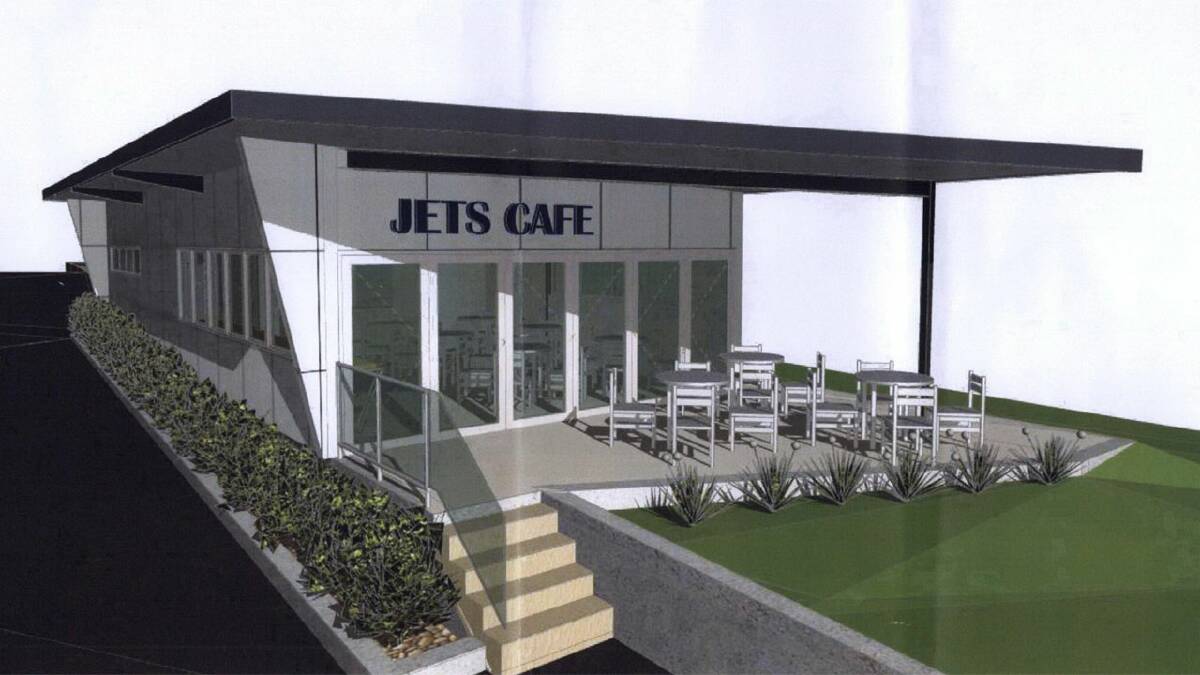 HANDY: The new $164,000 Jets Cafe proposed for the Albatross Aviation Technology Park.	 Image: CRAIG WHITE BUILDING DESIGN
