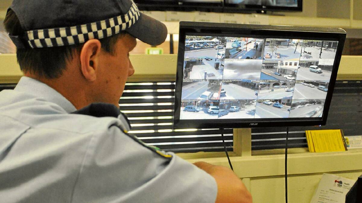 EYE SPY: Live vision from the Nowra CCTV cameras can be monitored by officers at Nowra Police Station.