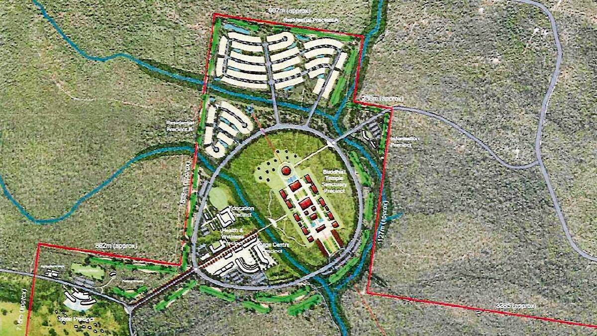 MAPPED OUT: Plans show where different facilities will be located on the Comberton Grange property when and if the Shaolin temple project is approved.