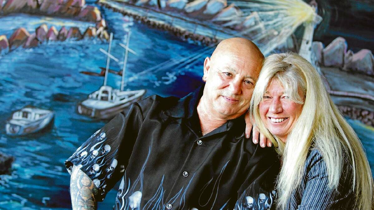 COMMUNITY WORK: Angry Anderson, with Gail Dunn, was instrumental in raising funds for the Dunn-Lewis Centre in Ulladulla.