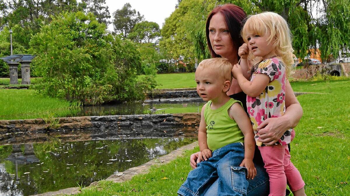 WARNING: Tammie Lacey with her children Peter and Lily Dow warns parents not to drop their guard with children around water, following a number of drownings in the past week.