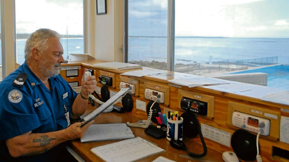 ON DUTY: Watchman with the Jervis Bay Division of Marine Rescue NSW Gordon Young hopes all boat users will log on with local rescue units this long weekend and wear lifejackets.