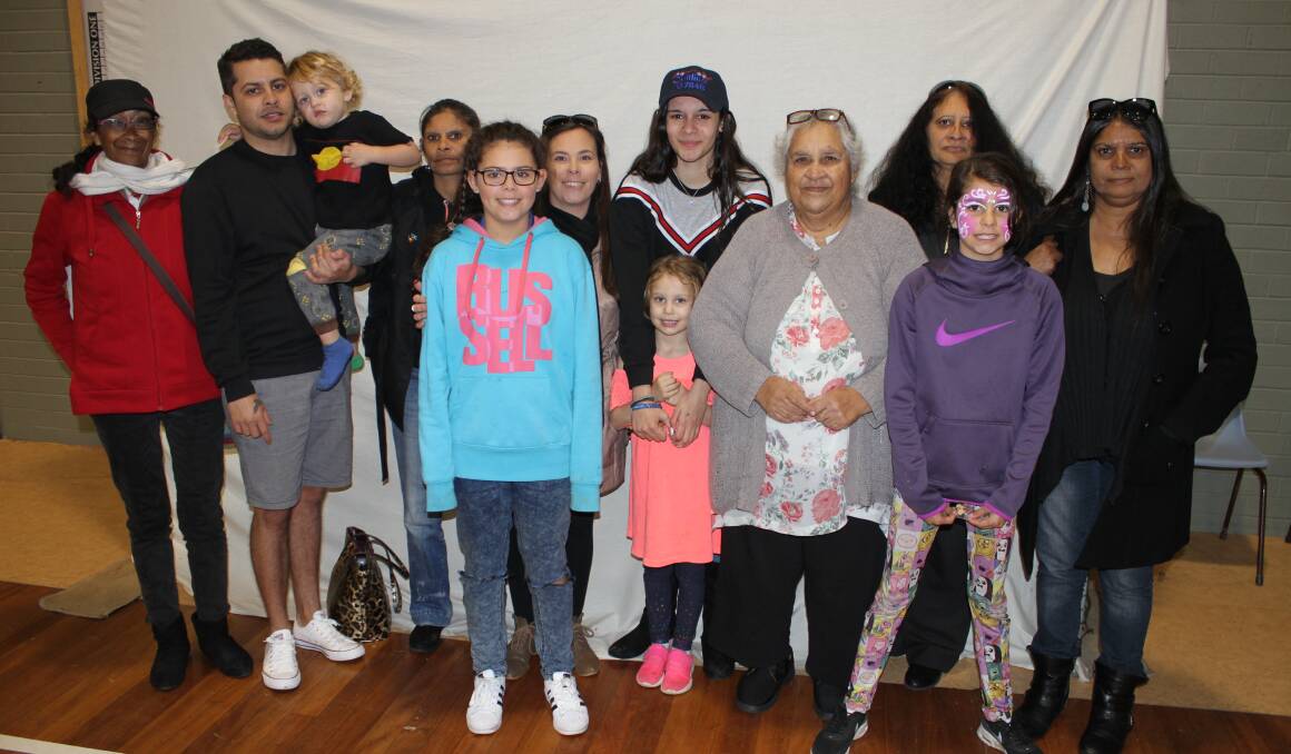 Aunty Colleen Dixon and her family supporting the 2013 NAIDOC week celebrations and teachings of local language. Photo: Alasdair McDonald