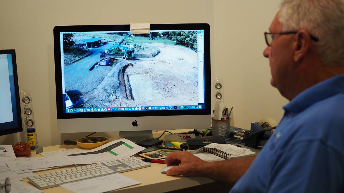 Bruce showed how the drone imagery could increase the quality of his company website.