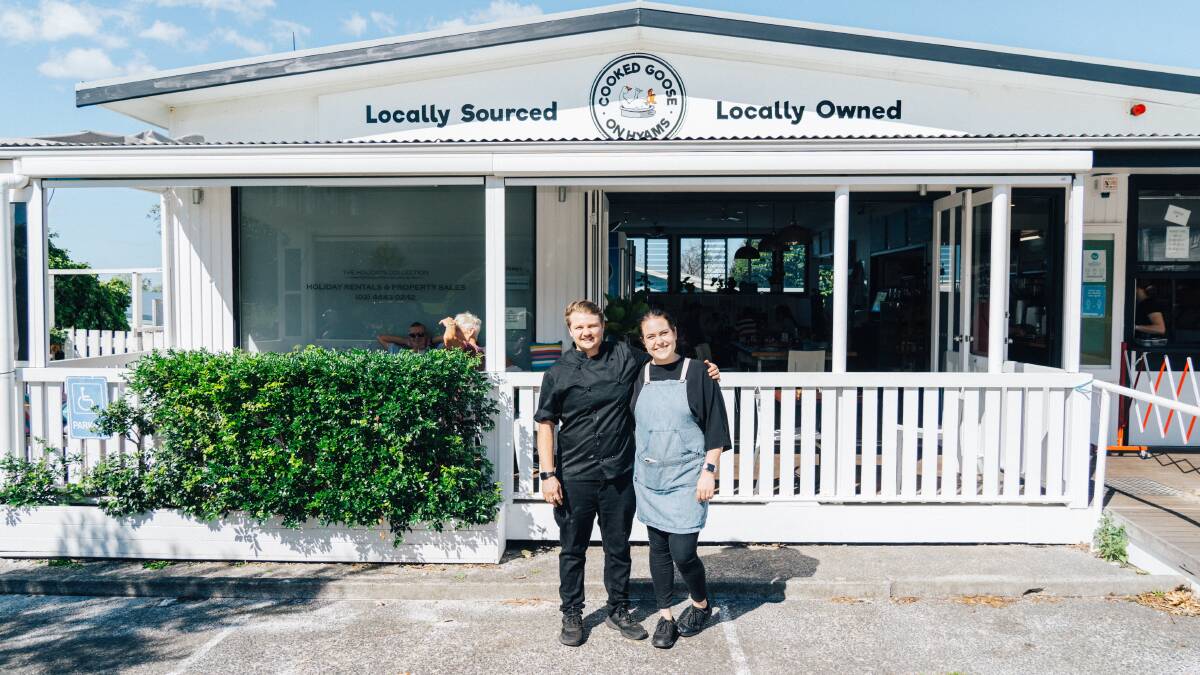 COVID EXPOSURE: Madison Behringer and her husband Riley Hooper bought the Cooked Goose Café eight months ago.