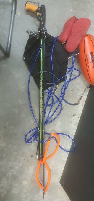 Police are asking for public assistance to locate the owner of this spearfishing equipment.