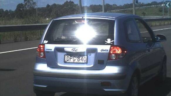 The car Luke Vera was travelling in when he was last spotted. Picture NSW Police Force